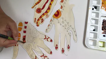 What do handprints mean in Aboriginal art?