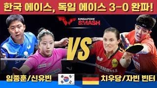 [Full Video] Korean Ace Smashes German Ace 3-0! Lim Jong-hoon/Shin Yu-bin vs. Chiu Dang/Jabin Win...