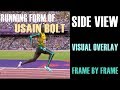 Running form usain bolt in the 100m