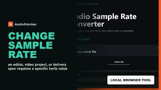 How to Change an Audio File's Sample Rate Online