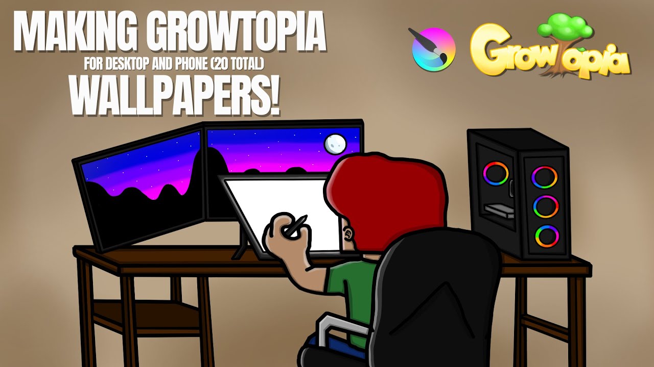 Making Growtopia Wallpapers!