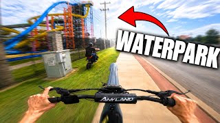I Took My 'Auto Wheelie' E-Bike To A Waterpark!