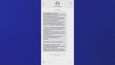 Did you get this text claiming to be from the Ohio BMV? It