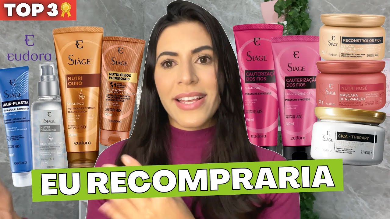 TOP 3 EUDORA: MELHORES LINHAS QUE EU JÁ USEI NO MEU CABELO – Natural e com Alisamento | Larisse Gama