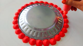 Beautiful Diwali Rangoli With Plate Trick | || इस दिवाली Plate से बनाये Diwali Rangoli Design 2023