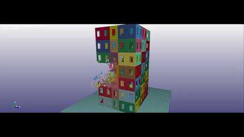 Progressive collapse concrete building at Ls-Dyna / Прогрессирующее обрушение монолитного здания