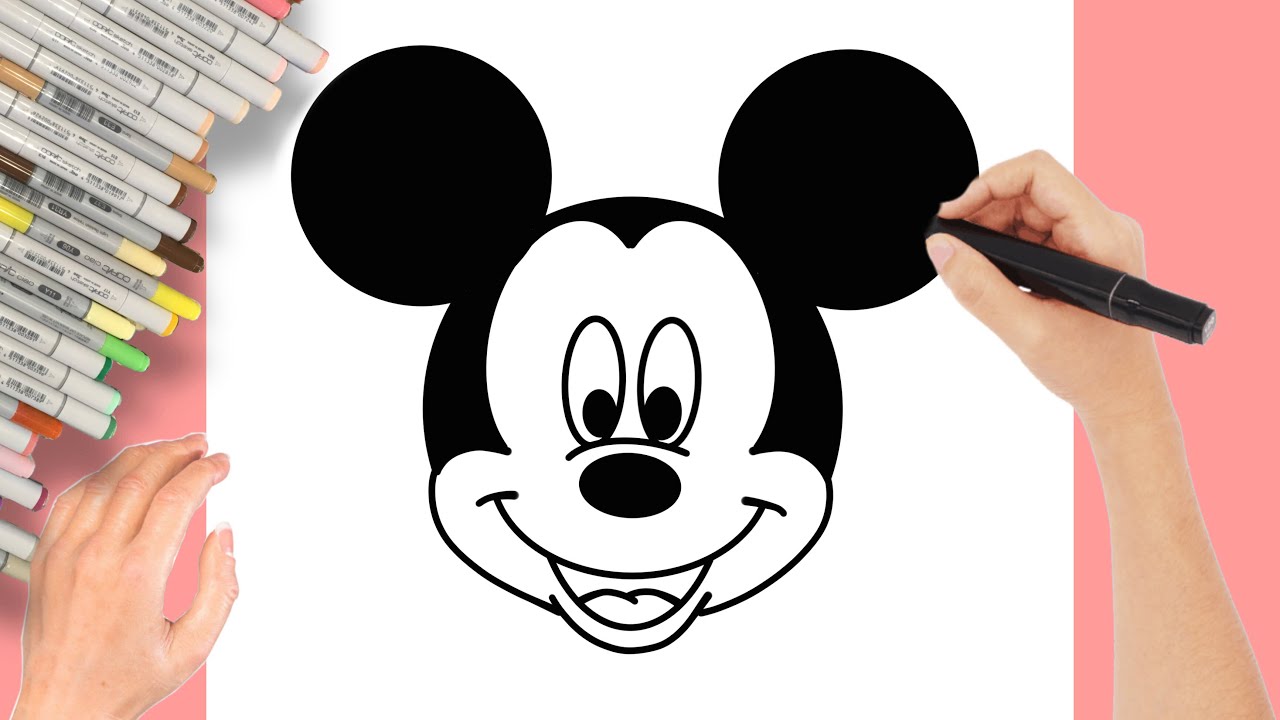 COMMENT DESSINER MICKEY MOUSE ETAPE PAR ETAPE FACILE - YouTube