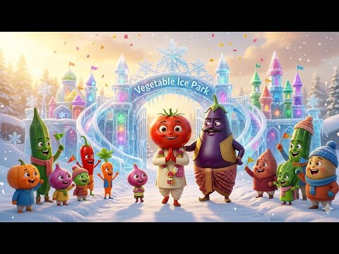 🏆हीरो टमाटर का भव्य स्वागत!❄️🍅जादुई आइस पार्क में ऐतिहासिक एंट्री😱😲| #aistory #vegitables #aicartoon