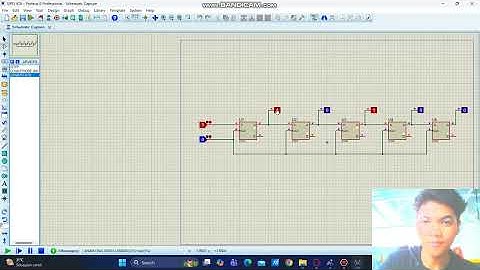 Simulasi Proteus Rangakaian REGISTER SIPO (Serial-Input Paralel-Output)