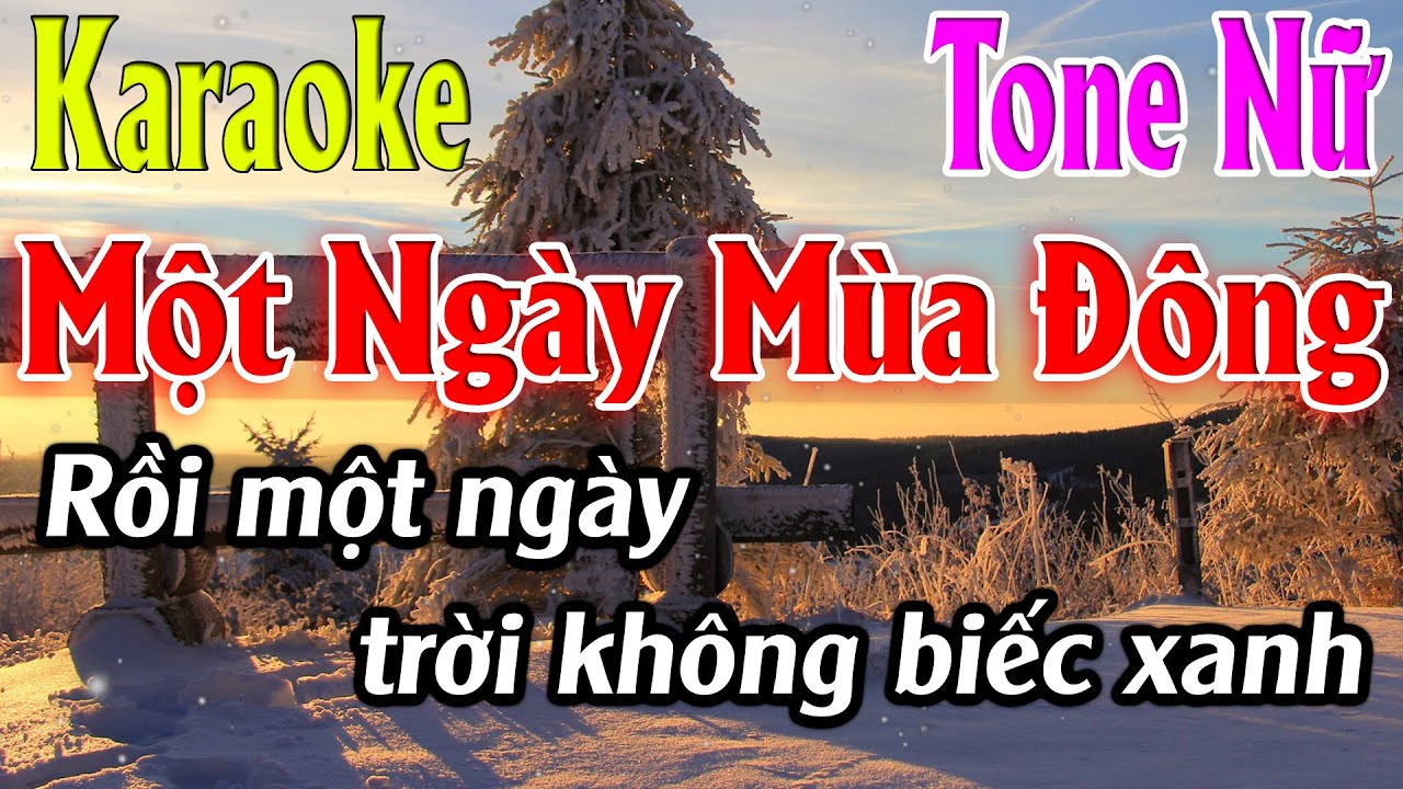 Một Ngày Mùa Đông Karaoke Tone Nữ Karaoke Lâm Organ - Beat Mới