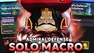 SOLO MACRO ADMIRAL DEFENSE | Universal Tower Defense X