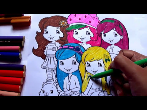 STRAWBERRY SHORTCAKE WITH FRIENDS COLORING PAGEFOR KIDS - YouTube