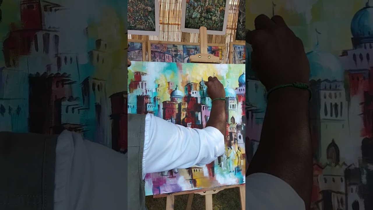 live painting acrylic on canvas 