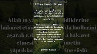 6 Enam suresi, 108 ayet  #öncekuran #kuranmeali #türkçemeal #türkçekuran #kuran #kuranıkerim