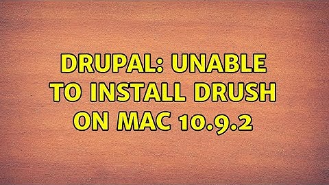 Drupal: Unable to install drush on mac 10.9.2