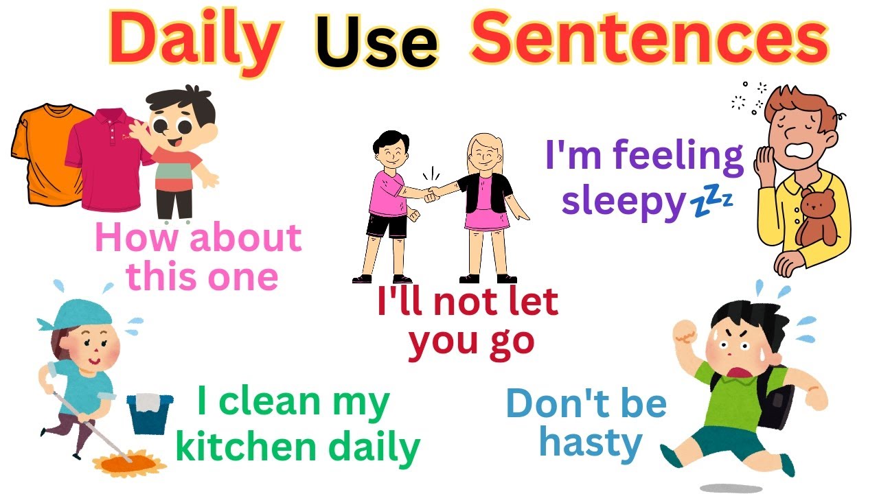 Lesson 6:- Daily Use Vocabulary| Daily use actions with sentences # ...