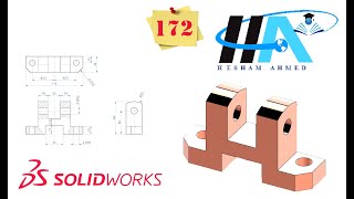 Solidworks Exercises || Exercise No. 172 || Eng Hesham Ahmed