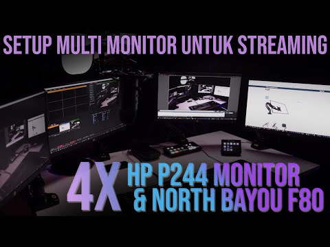 Setup multi monitor ideal untuk streaming dengan HP P244 & NB F80