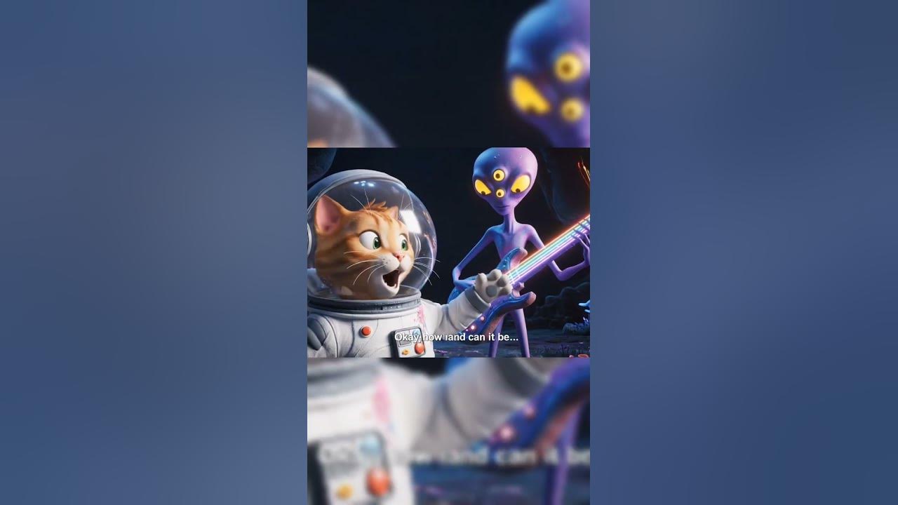 Laser Lute Lunacy! 🎸💥 Space Cat Ruins the Song!