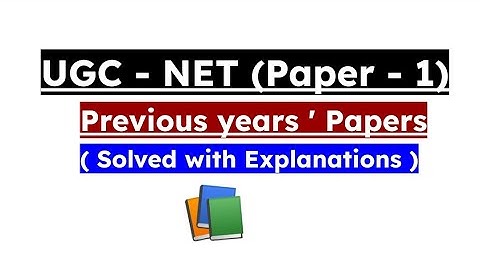 UGC NET Previous  year