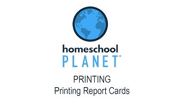 Printing a Homeschool Planet Report Card