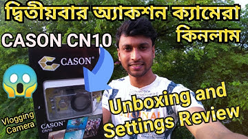 Cason CN10 action Camera Settings & Unboxing review|Action Camera for Motovlog👎