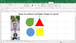 How to select multiple shape in excel Content