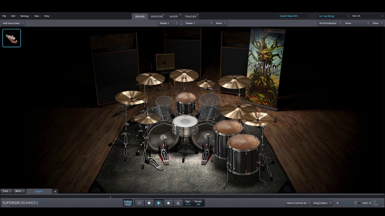 As I Lay Dying Nothing Left Only Drums Midi Backing Track Youtube