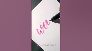 Line shadow Calligraphy! #shorts #calligraphy #handlettering #moderncalligraphy #brushlettering