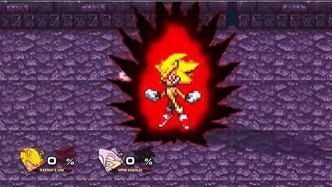 SSF2 Mods: Fleetway S. Sonic vs Hyper Knuckles