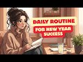 Daily Routine for New Year Success | English Reading and Listening Practice #englishforbeginners