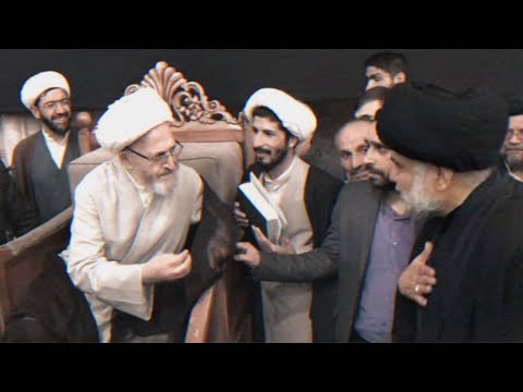 حضور السيد القائد مقتدى الصدر في درس اية الله الشيخ جعفر السبحاني في قم المقدسة ٢٠١٩