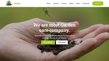 How to create HTML CSS & Bootstrap Template with Tree Garden Website | HTML CSS Bootstrap - Part 01