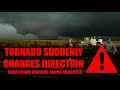 Tornado Suddenly Changes Direction (and heads towards storm chasers!)