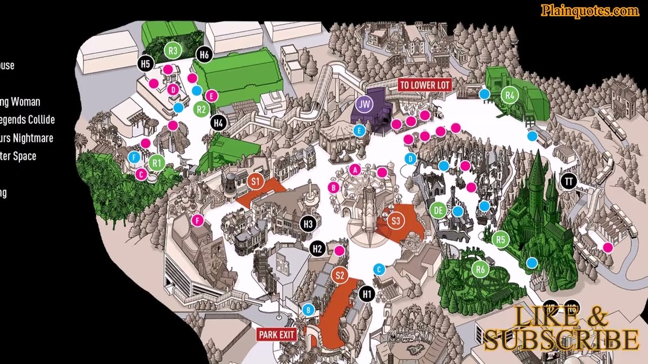 2022 Halloween Horror Nights Map Universal Studios Hollywood YouTube