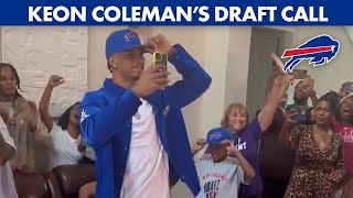 WR Keon Coleman Gets The Call From Buffalo Bills GM Brandon Beane! | NFL Draft 2024