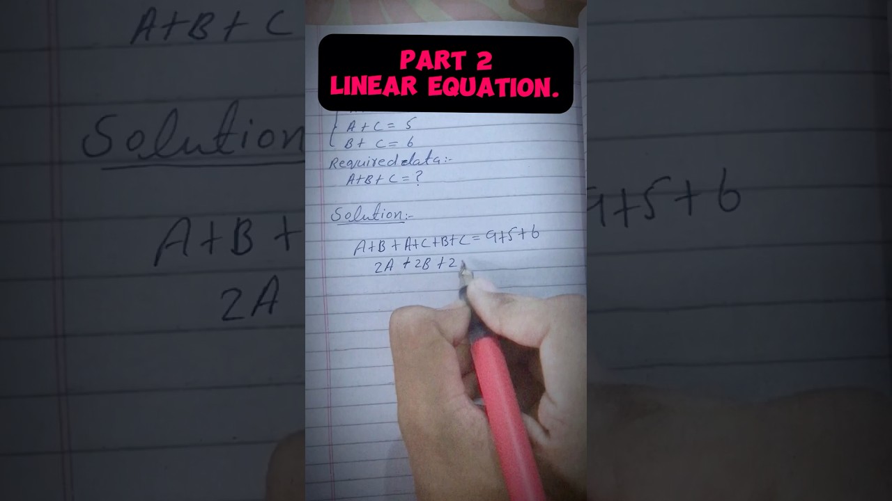 Unlocking Linear Equations: Step-by-Step Guide P2 #shorts #shortsviral #mathmindset