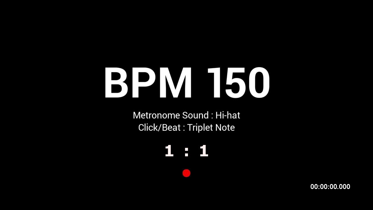 Metronome BPM 150 / Hi-hat / Triplet
