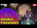 Live double fireworks friday night live at epcot  magic kingdom  51724  walt disney world