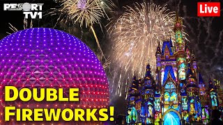 🔴Live: Double Fireworks Friday Night Live at Epcot & Magic Kingdom - 5-17-24 - Walt Disney World