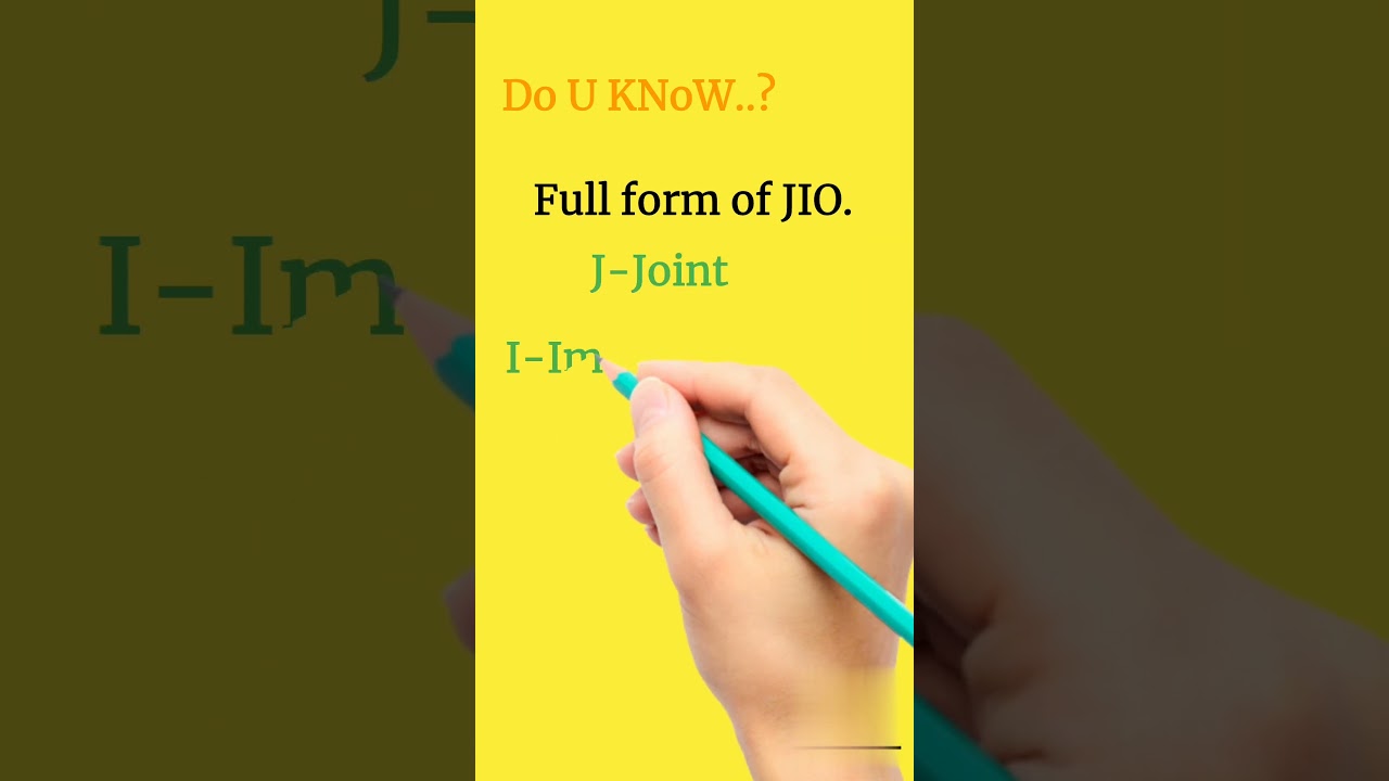 Full form of JIO🤔🤔,     Do U know?