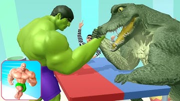 Muscle Rush - Max All Level Gameplay Android, ios | Hulk VS Giant Crocodile