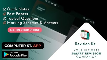 KCSE COMPUTER  STUDIES REVISION