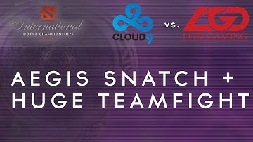 Aegis Snatch + Huge Teamfight - C9 vs. LGD @ TI4 Bubble Race A