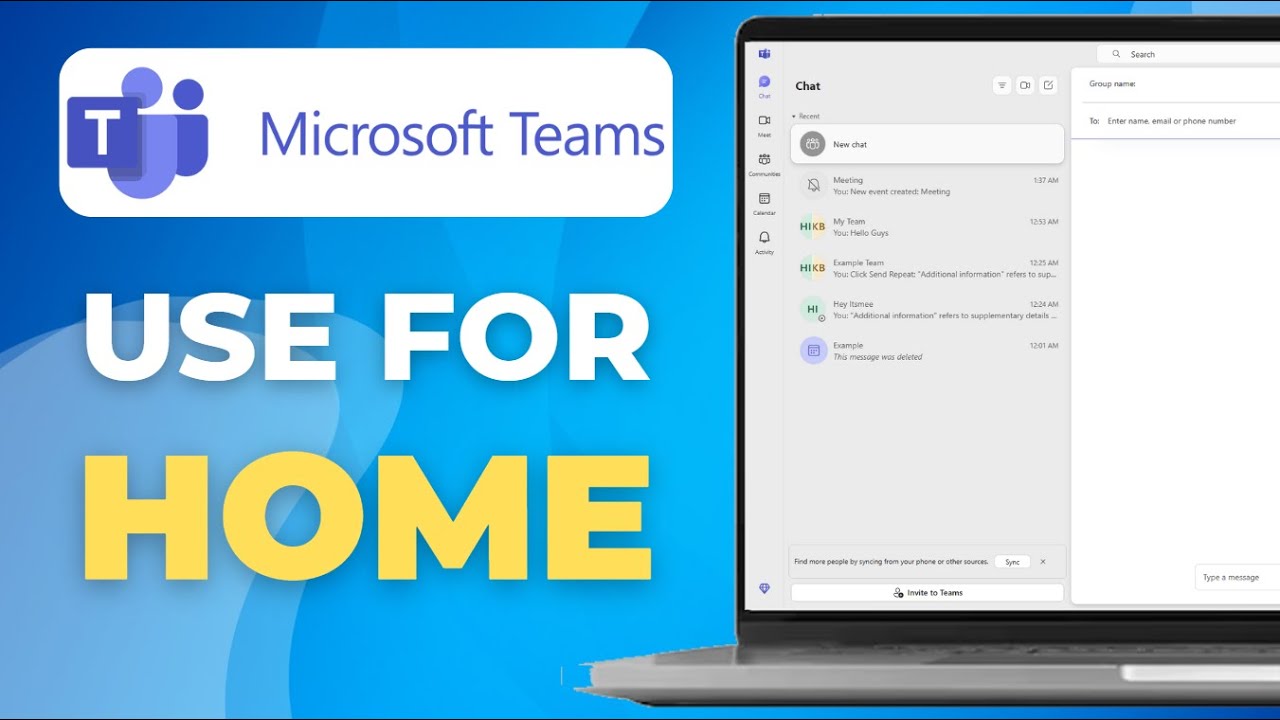 How to Use Microsoft Teams for Home (Beginner’s Guide) - YouTube