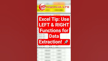 Excel Tip: Use LEFT & RIGHT Functions for Data Extraction! 🚀 #excel #viral #shorts