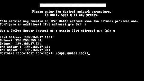 How to change hostname vCenter Operations 101