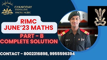 RIMC June 2023 Mathematics | June 2023 Maths Solution | Part -2(Q21-Q30)