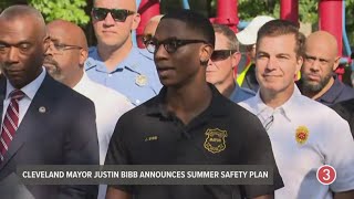 Cleveland Mayor Justin Bibb holds briefing about summer safety plans in the city