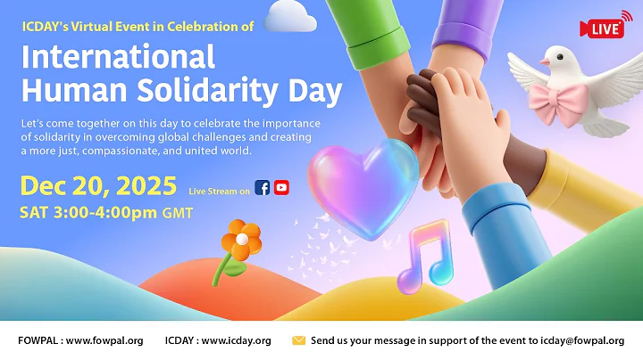 ICDAY's Virtual Event in Celebration of the InternationalHuman Solidarity Day, 12/20/25